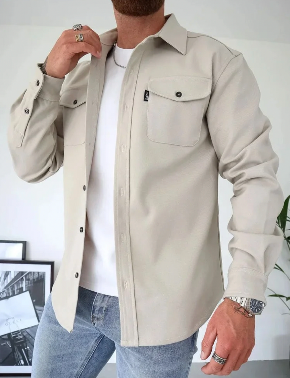 Troy - Casual Overhemdjas Heren