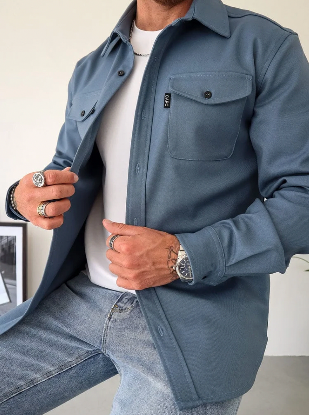 Troy - Casual Overhemdjas Heren