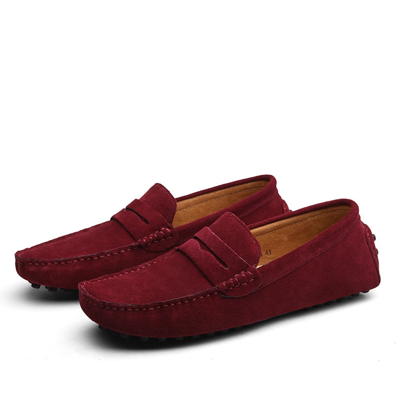 Leo - Italiaanse Suède herenloafers