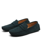 Leo - Italiaanse Suède herenloafers