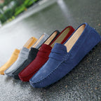Leo - Italiaanse Suède herenloafers