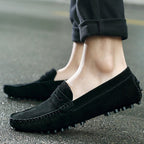 Leo - Italiaanse Suède herenloafers