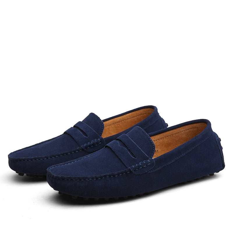 Leo - Italiaanse Suède herenloafers