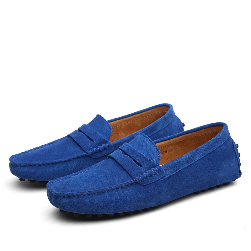 Leo - Italiaanse Suède herenloafers