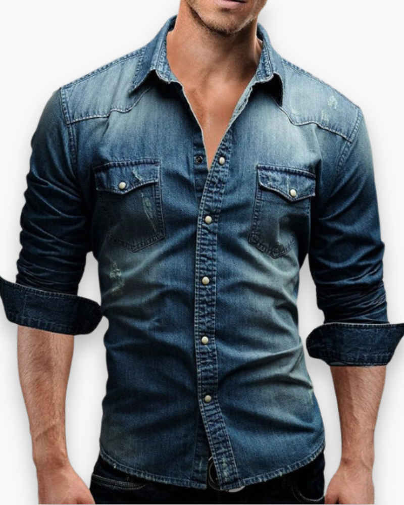 James - Klassiek Spijkeroverhemd Heren