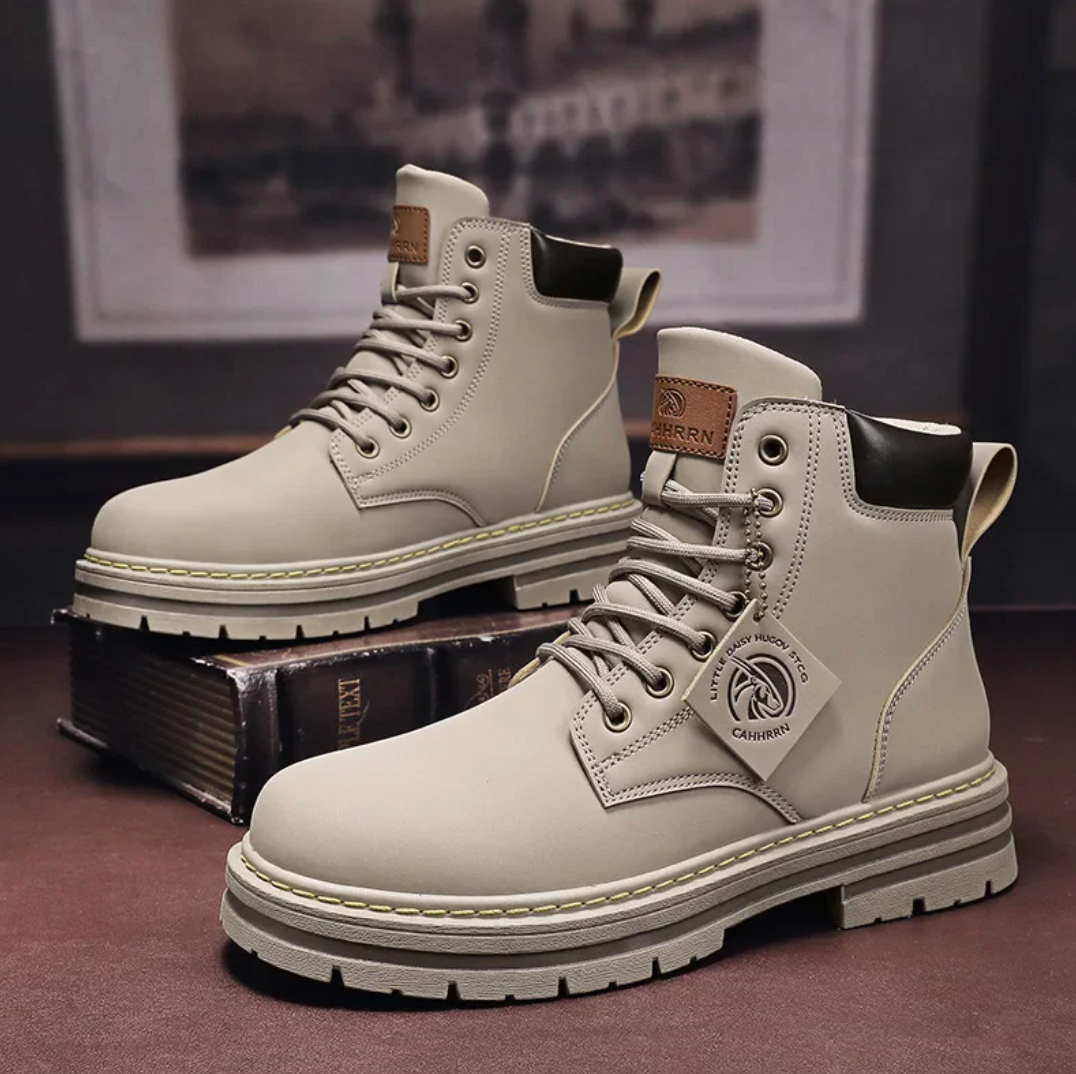 Miles - Comfortabele Leren Veterboots Heren