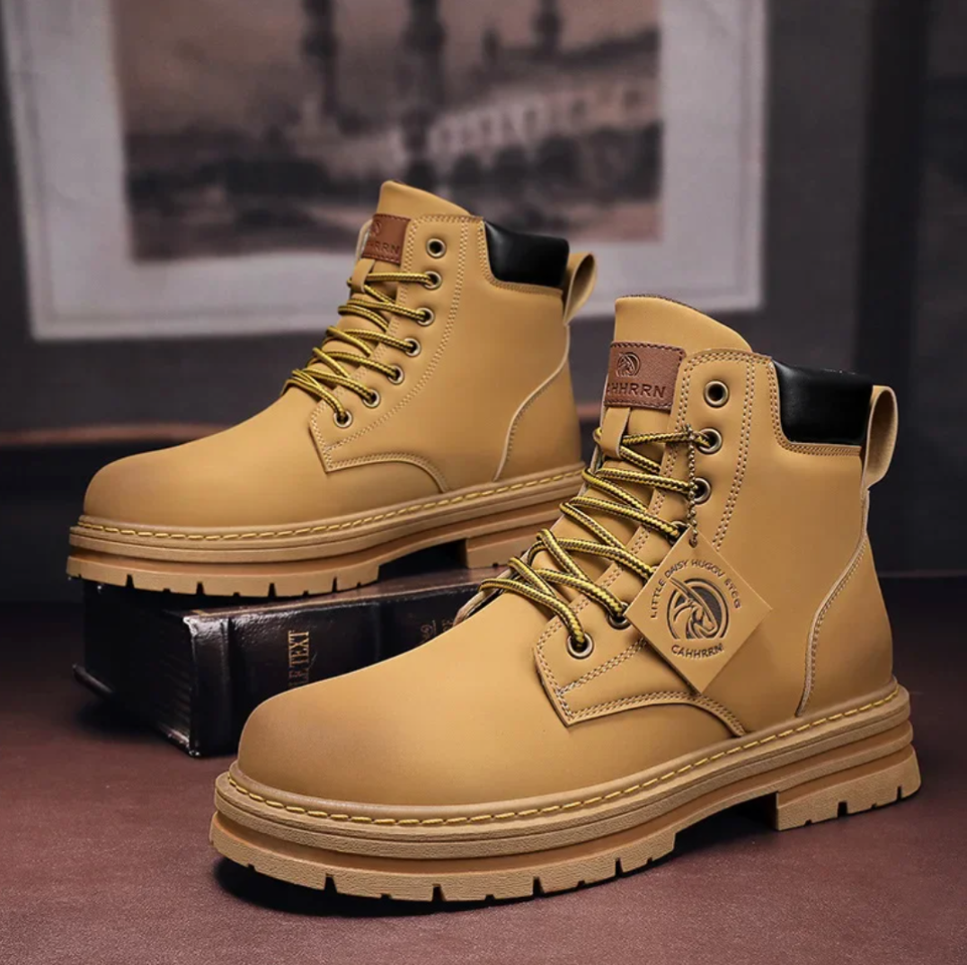 Miles - Comfortabele Leren Veterboots Heren
