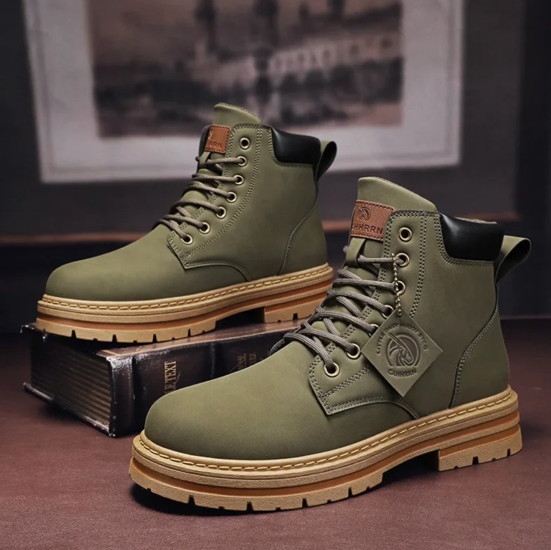 Miles - Comfortabele Leren Veterboots Heren