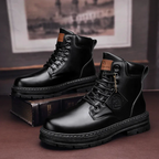 Miles - Comfortabele Leren Veterboots Heren