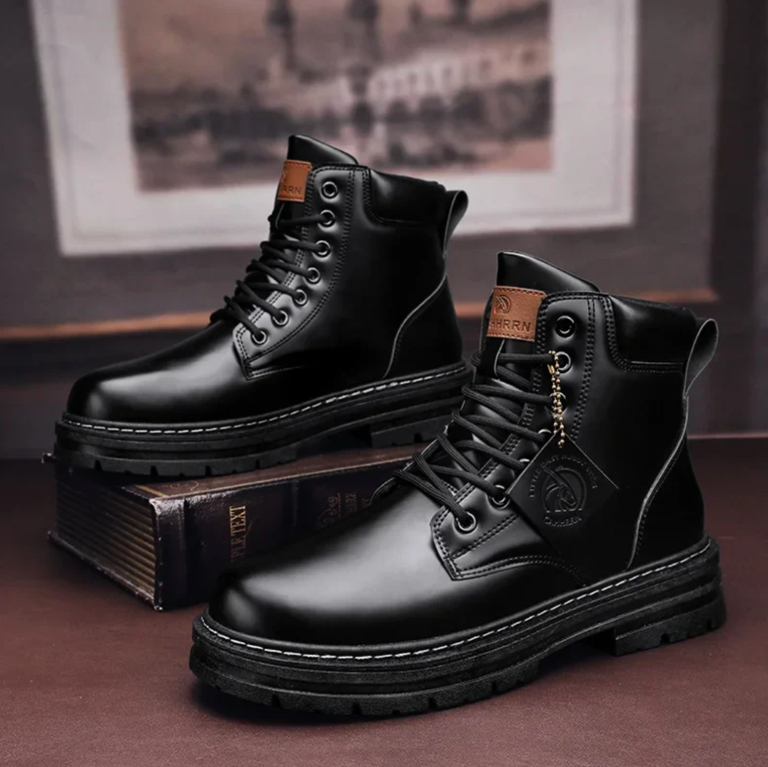 Miles - Comfortabele Leren Veterboots Heren