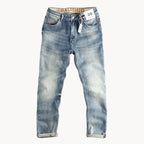Dennis - Slim Fit Jeans Met Lichtblauwe Gewassen Denim Heren