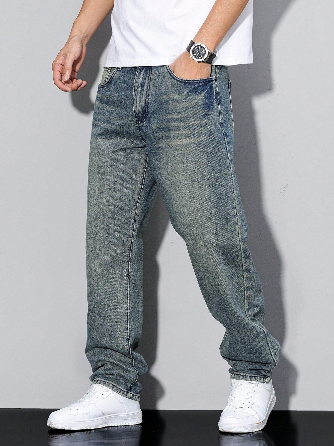 Noah - Effen Kleur Casual Jeans Heren