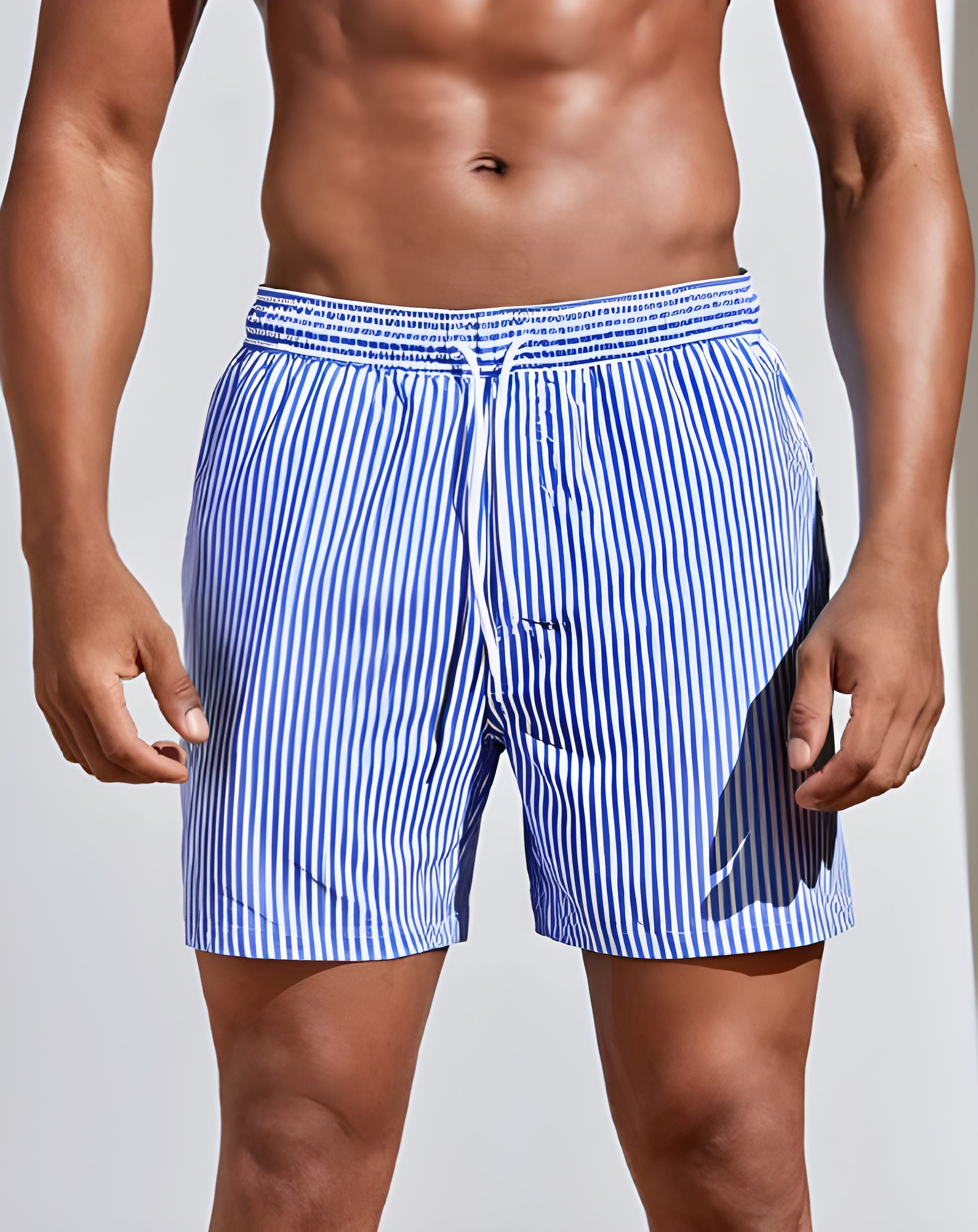Cole - Gestreepte Zwemshort Heren