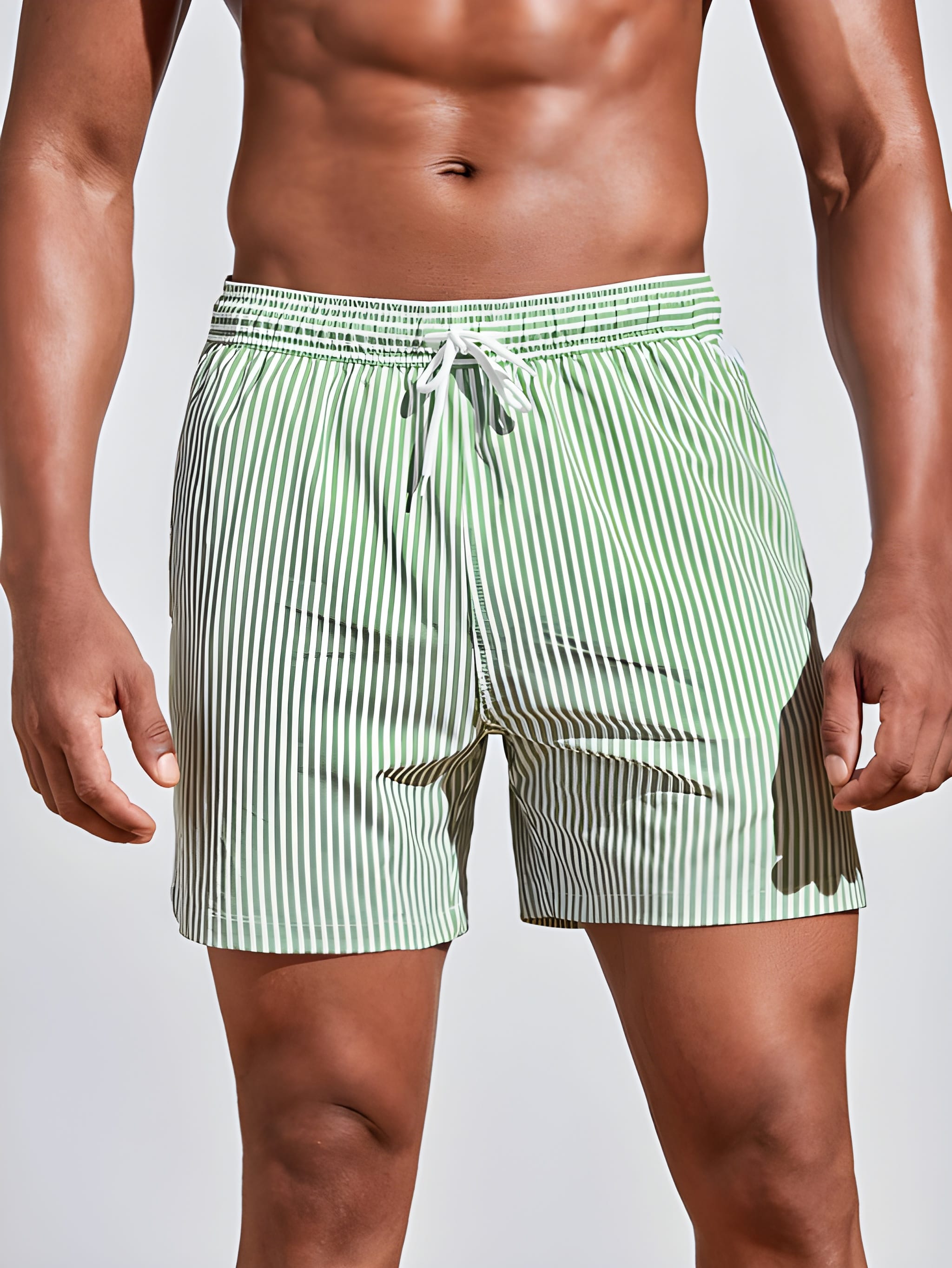 Cole - Gestreepte Zwemshort Heren