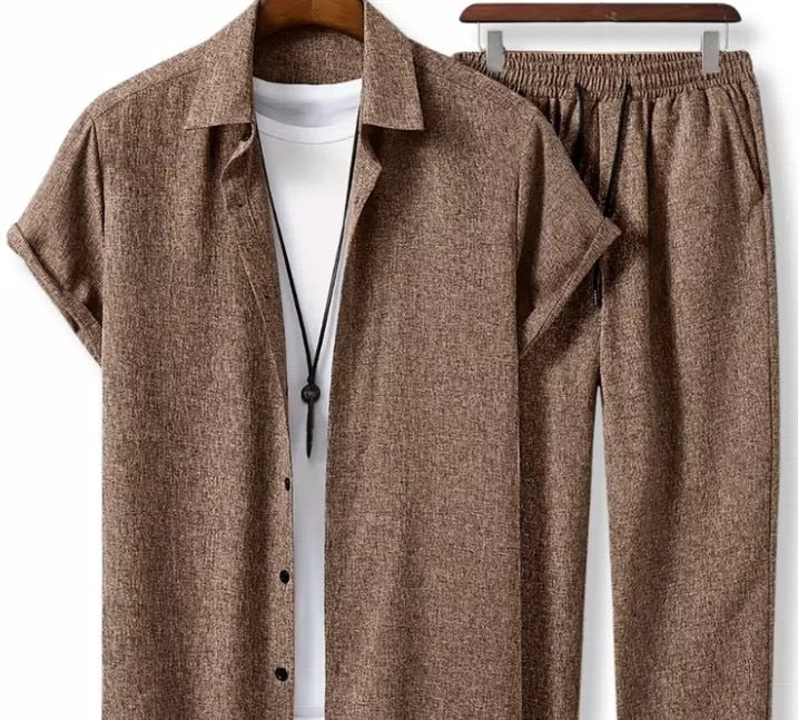 Leo - Comfortabele Linnen Outfit Heren