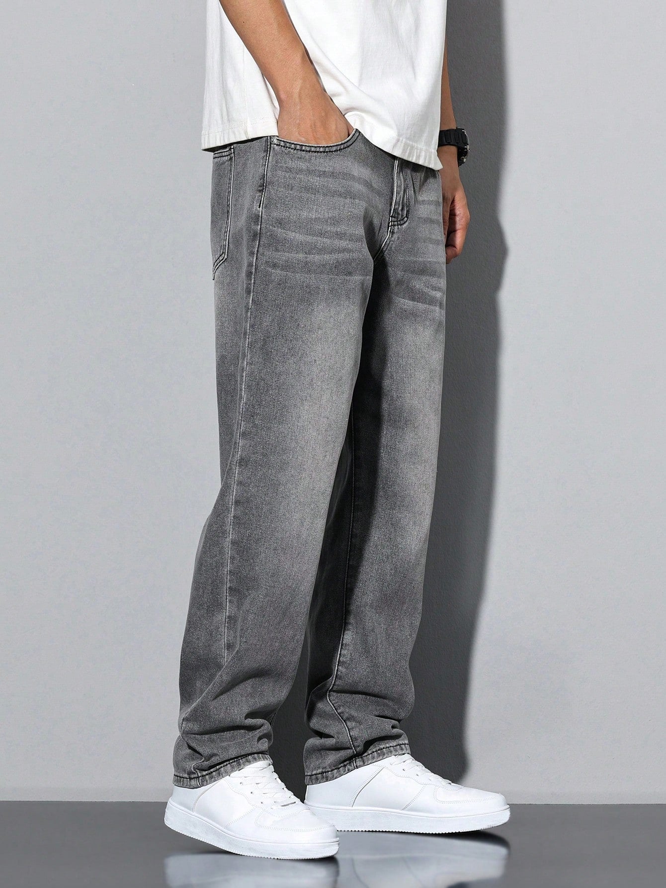 David - Casual Gewassen Jeans Met Rechte Pijpen Heren