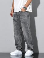 David - Casual Gewassen Jeans Met Rechte Pijpen Heren