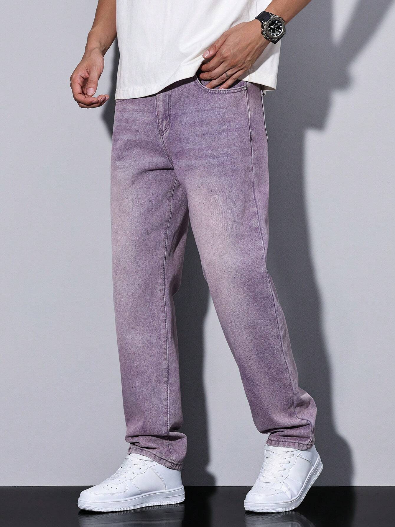 David - Casual Gewassen Jeans Met Rechte Pijpen Heren