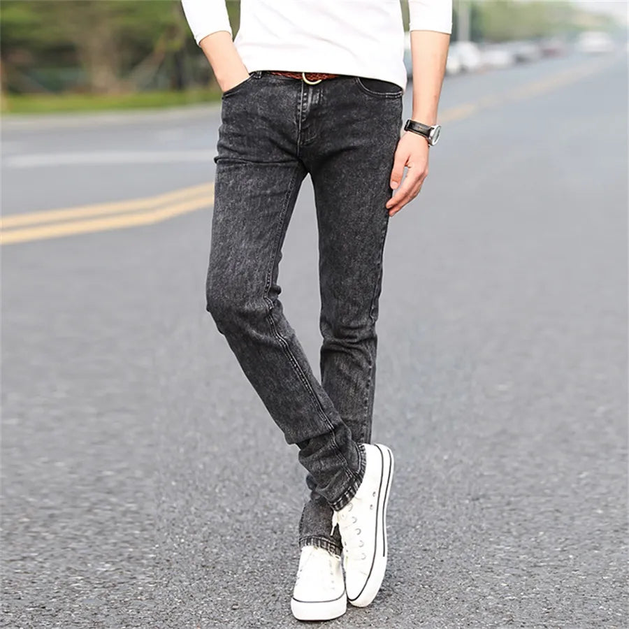 David - Elastische Slim Fit Spijkerbroek Heren