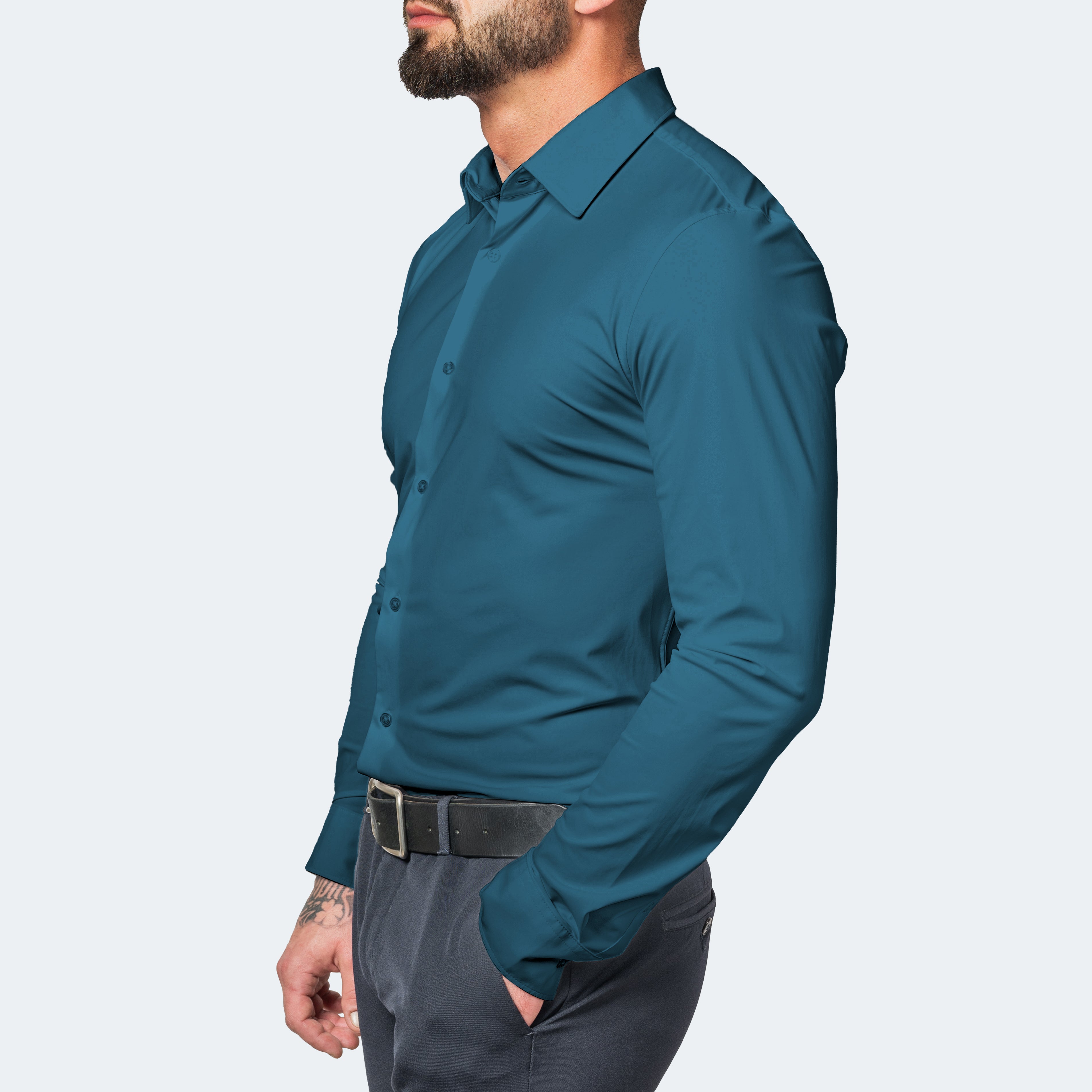 Owen - Comfortabel Stretch Kreukelvrij Overhemd Heren
