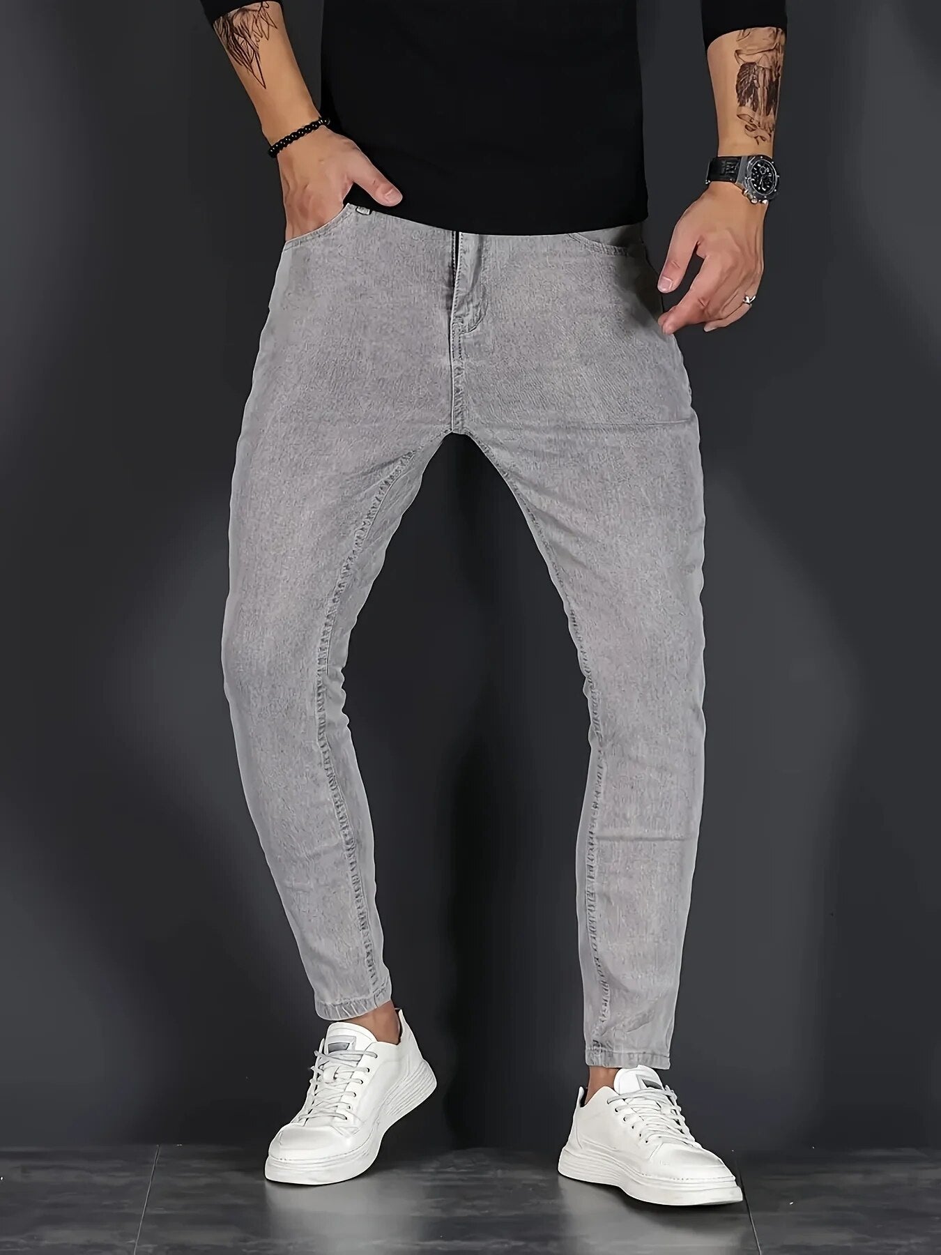 David - Stretch Slim-Fit Jeans Heren
